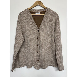Sage The Label Button Front Cardigan Neutral Minimalist Light Academia Casual